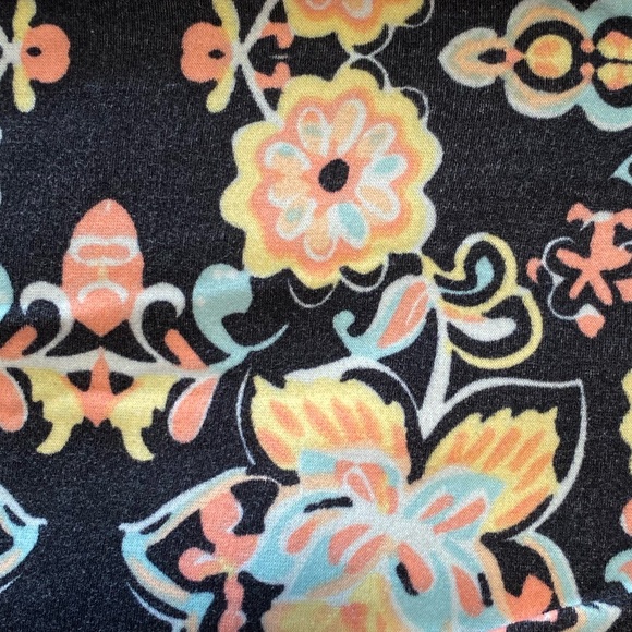 LuLaRoe Pastel Psychedelic 70s Vibes Floral OS Leggings - Picture 7 of 12